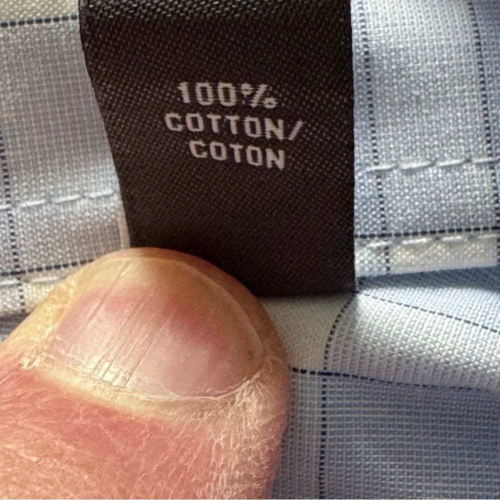 Van Heusen Signature Regular Fit Dress Shirt - 19 34/35 Blue check pattern - Picture 5 of 9